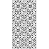Image de Tapis Vinyle Panorama Carreaux Ciments Fleur Gris 140x200 cm - Tapis pour Cuisine Bureau et Salon en PVC
