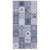 Image de Tapis Vinyle - Panorama - Nijar - Carreaux Ciments - Bleu - 80x300 cm