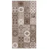 Image de Tapis Vinyle Panorama Carreaux Ciments Nijar Brun 140x200 cm - Tapis pour Cuisine Bureau et Salon en PVC