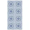 Image de Tapis Vinyle - Panorama - Tolédo Bleu - 80x300 cm - Carreaux - Résistant - Intérieur/Extérieur
