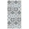 Image de Tapis Vinyle Panorama Carreaux Ciments Triana Gris et bleu 200x200 cm - Tapis pour Cuisine Bureau et Salon en PVC