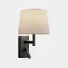 Image de Leds c4 metrica applique murale de lecture noire e27 17,3 w 2700 k, interrupteur marchearrêt