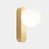 Image de Leds c4 perlina appliques murales globe led or mat 8,8 w cct 2700-3000-4000 k ip44 marchearrêt