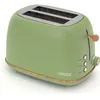 Image de Grille Pain Caprizze Kaito avec Double Fente Extra Large 6 Niveaux de Grill Design Vintage avec Effet Bois Vert Mat