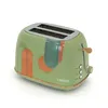 Image de Grille Pain Caprizze Kaito Avec Double Fente Extra Large 6 Niveaux De Grill Décoration Florale Et Effet Bois Vert Mat