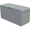 Image de Coffre De Rangement En Résine Gardiun Top 117x45,5x57,50 Cm 270l Montage Par Clic Avec Système De Verrouillage Gris