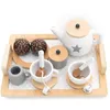 Image de Service À Thé Jouet Montessori Robincool Tea Caprizze 27x21x10 Cm En Bois Éco Avec Plateau, Théière Et Accessoires