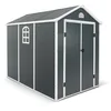 Image de Abri De Jardin En Résine D'extérieur Gardiun New Fiorella 5,32m² 188x278x225 Cm Fenêtres Latérales Et Aérations Anthrac