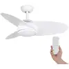 Image de Ventilateur De Plafond Kekai Levante Dc 105x38 Cm 55w Blanc Avec Pales Blanches, Lumière Réglable, Minuterie Et Télécom