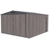 Image de Garage Métallique Gardiun Surrey 15,96 M2 380x420x232 Cm 1 Voiture Double Porte Pliante, Porte Latérale Et Aérations