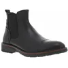 Image de Boots Pikolinos - Noir - Cuir et textile - Talon plat - Fermeture noire - Style chelsea