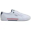 Image de Baskets basses en toile - Pepe Jeans - Blanc - Lacets - Tige 6 cm - Semelle vulcanisée