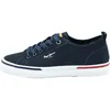 Image de Sneakers en toile Kenton Smart 22 homme - Pepe Jeans - Bleu - Lacets - Plat