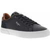 Image de Pepe Jeans - Baskets Basses Pepe Jeans En Cuir Bleu Marine Et à Lacets - Bleu Marine 44