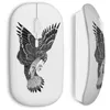 Image de Souris Sans Fil - Aigle - Blanc - Compatible Mac et PC - Clé USB WiFi incluse - Technologie sans fil