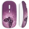Image de Souris Sans Fil - Butterfly - Fushia - USB Wifi - Compatible Mac et PC - Violet
