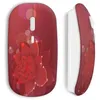 Image de Souris sans fil - MANIACASE - Fleur rouge - Clé USB wifi incluse - Compatible Mac et PC - Design élégant