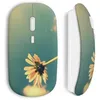 Image de Souris sans fil - MANIACASE - Fleurs Jaune - USB wifi - Compatible Mac et PC - Couleur Jaune
