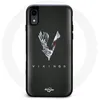 Image de Coque - Vikings - Iphone XR - Logo V - Épée - Gris Fond Noir
