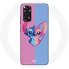 Image de Coque pour Xiaomi Redmi Note 11 4G Stitch et angel bleu rose