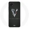 Image de Coque pour Samsung Galaxy A22 5G Vikings Série Saison 6 logo V Epée Gris Fond Noir