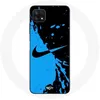 Image de Coque pour Samsung Galaxy A22 5G Nike Logo Bleu et Noir