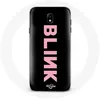 Image de Coque pour Samsung Galaxy J3 2017 Blink Fandom Blackpink Logo Rose Fond Noir