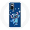 Image de Coque pour Xiaomi Redmi Note 10 Pro - Stitch neige Noël - Silicone souple - Bleu - Mixte