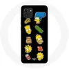 Image de Coque pour Samsung Galaxy A03 Les Simpson autocollants fond noir