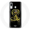 Image de Coque pour Samsung Galaxy A20e Cobra Kai Logo Jaune Fond Noir Affiche Série