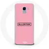 Image de Coque pour Samsung Galaxy A8 2018 Blackpink Groupe de K-pop Logo Fond Rose