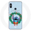 Image de Coque pour Xiaomi Redmi Note 5 Pro Stitch neige joyeux Noël bleu