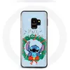 Image de Coque pour Samsung Galaxy S9 Stitch neige joyeux Noël bleu