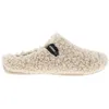 Image de Chaussons - Verbenas - Pantoufles beige - Effet mouton frisé - Textile - Mixte