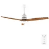 Image de Cecotec Ventilateur De Plafond Avec Lumière Et Télécommande 52" Energysilence Aero 5230 White&blackwood. Moteur Dc 40 W,