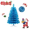 Image de Sapin de Noël Artificiel - Bleu Ciel - 60 cm - Support Robuste - Décoration Intérieure - Allergies