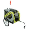 Image de Remorque de Vélo pour Chien Pliable - YGONGMYL - Jaune/Gris - 40 kg - 73x137x90 cm
