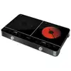 Image de Plaque de cuisson - mobile electrique plaque de cuisson a induction et radiante - sencor - scp 4001bk - 3400 w - 2 foyers - noir
