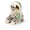 Image de Peluche réaliste - Paresseux assis - 18 cm - Rembourrage écologique (fibres PET recyclées) - Ultra doux