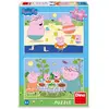 Image de Dino Puzzle Peppa Pig Vacances 2x48 Pièces Pour Enfants