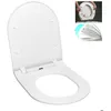 Image de Idevit - Abattant WC Ultra mince à fermeture douce Softclose adaptable sur la plupart des cuvettes blanc (EASYSLIM44)
