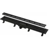 Image de Caniveau de drainage intérieur noir mat 750mm avec grille