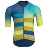 Image de Maillot de vélo - Silvini Mazzano - Bleu Navy/Lime - Slim Fit - 3 poches - Respirant