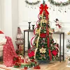 Image de Sapin de Noël artificiel pliable de 120 cm décoration de Noël en PVC pour décoration de Noël à paillettes