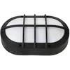 Image de Hublot ovale noir à LED 8W (Eq. 64W) IP54 4000K grille protection Dim. 130x211x57mm