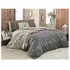 Image de Parure de lit - 1 housse de couette 220 x 240 cm + 2 taies d'oreiller 60 x 60 cm - 65% coton, 35% polyester - gris ASI8681181376164