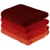 Image de Ensemble de 4 serviettes de bain - 70 x 140 cm - orange