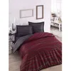 Image de Parure De Lit - 1 Housse De Couette 220 X 240 Cm + 2 Taies D'oreiller 60 X 60 Cm - 65% Coton, 35% Polyester - Rouge