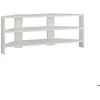 Image de Meuble TV d’angle - THALES CORNER - Blanc - Panneaux mélaminés - Style moderne - Fixation murale possible - 110x36x45 cm