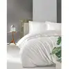 Image de Parure de lit - housse de couette 220 x 240 + 2 taies d'oreiller 60 x 60 - satiné coton - blanc MEN8681875218046
